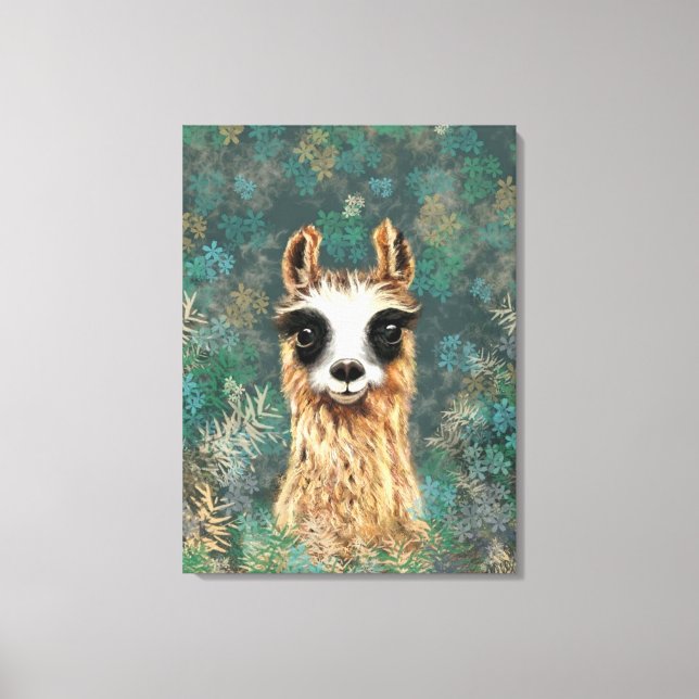 Funny Alpaca Canvas Print (Front)