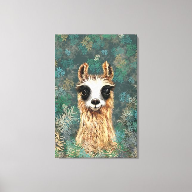 Funny Alpaca Canvas Print (Front)