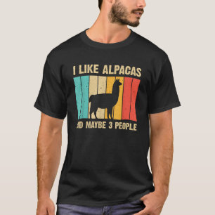 Funny Alpaca Design For Men Women Llama Lover Guan T-Shirt