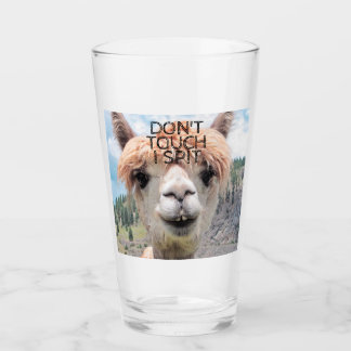 Funny Alpaca Llama Don't Touch I Spit Glass