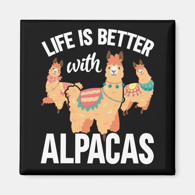 Funny Alpaca lover Magnet (Front)