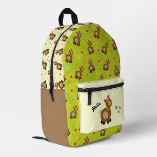 Funny alpaca printed backpack