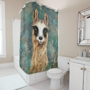 Funny Alpaca Shower Curtain