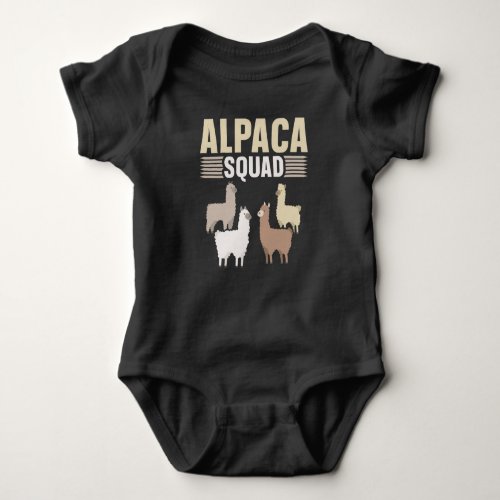 Funny Alpaca Squad Animal Lover Baby Bodysuit