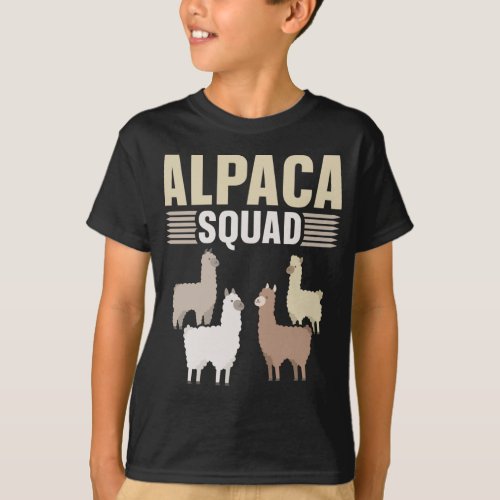 Funny Alpaca Squad Animal Lover T_Shirt