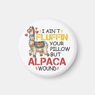 Funny Alpaca Wound Llama Nurse Practitioner Gifts Magnet