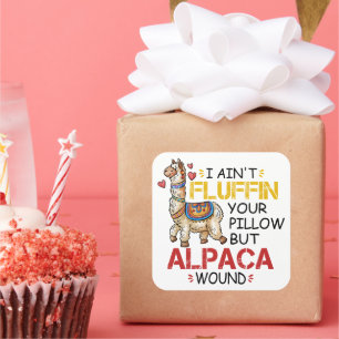 Funny Alpaca Wound Llama Nurse Practitioner Gifts Square Sticker