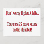 Funny Alphabet Quote Postcard at Zazzle