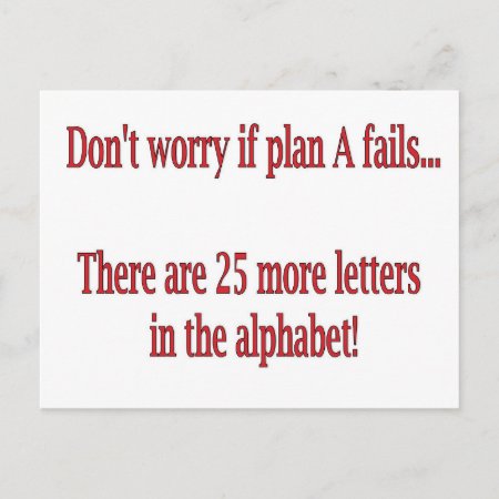 Funny Alphabet Quote Postcard