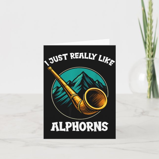 Funny Alphorn  Card (Front)