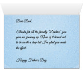 Funny Alternative Bad Dadvice Card (Inside Horizontal (Bottom))