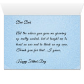 Funny Alternative Bad Dadvice Card (Inside Horizontal (Bottom))