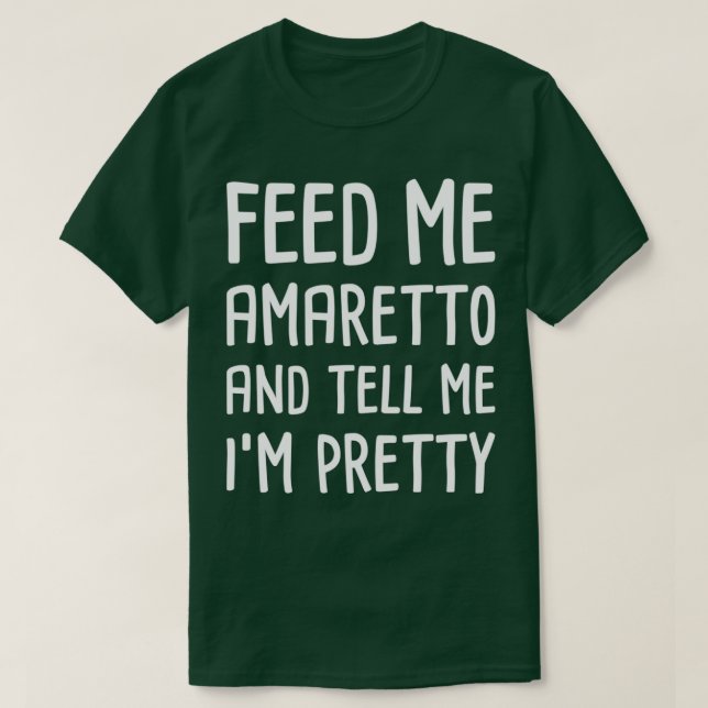 Funny Amaretto Italian Liqueur Bartender T-Shirt (Design Front)