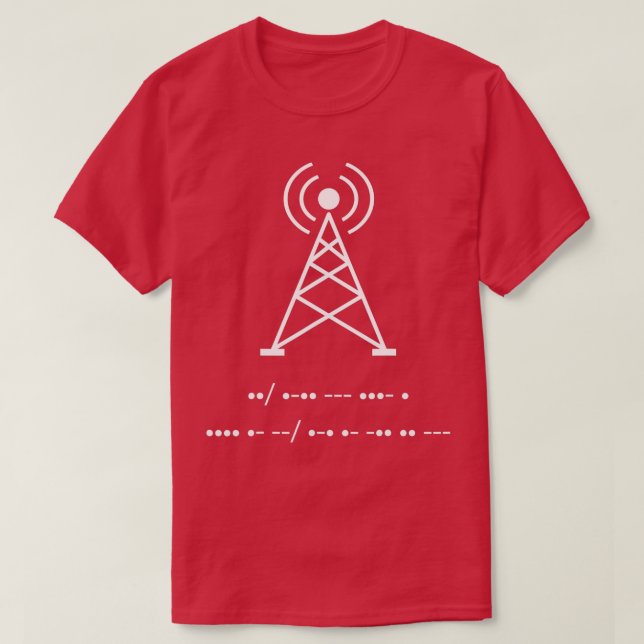 Funny Amateur Ham Radio Morse Code Shirt Gift (Design Front)