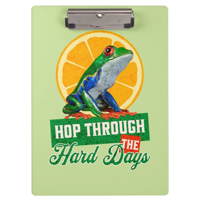 Amazon Tree Frog Hop Through Hard Days Clipboard