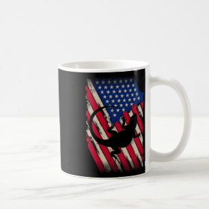 Funny America Bearded Dragon American Flag Happy 4 Coffee Mug