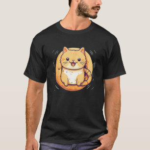 Funny American Breakfast Cat for Bagel Lovers T-Shirt
