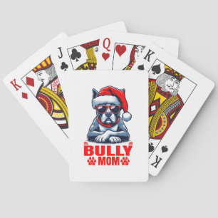 Funny American Bully mom dog owner Christmas gift Poker Cards