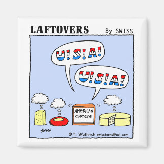 Funny American Cheese Tasting Patriotic Party Magnet