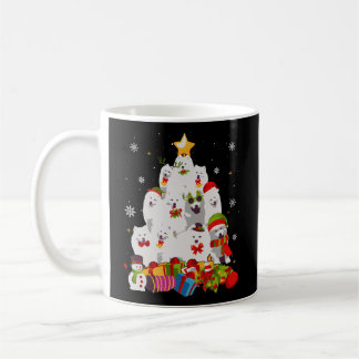 Funny American Eskimo Christmas Tree Gifts Xmas Coffee Mug