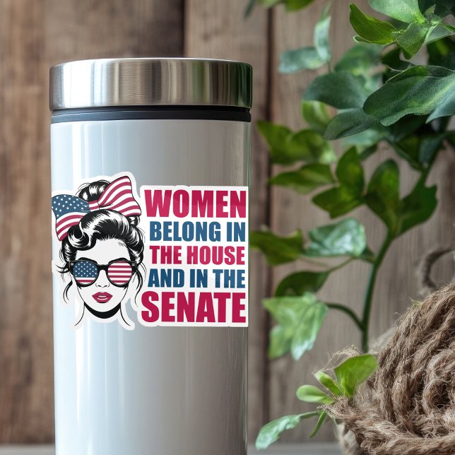 Funny American Feminist Quote Political Laptop Sticker (Creator Uploaded)