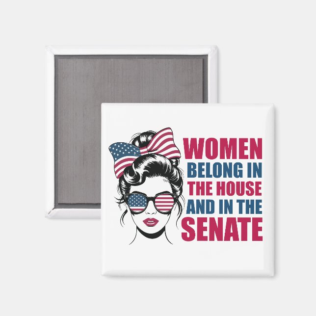 Funny American Feminist Quote Political Magnet (Front/Back)
