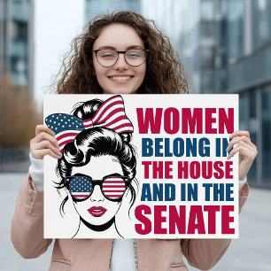Funny American Feminist Quote Political Protest Foam Board