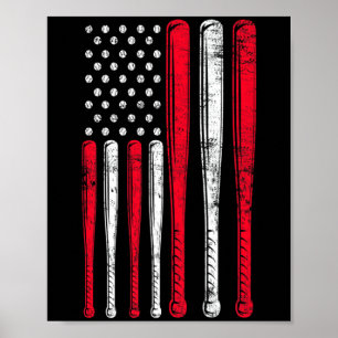 Funny American Flag Baseball Team Premium T Shirt_ Poster
