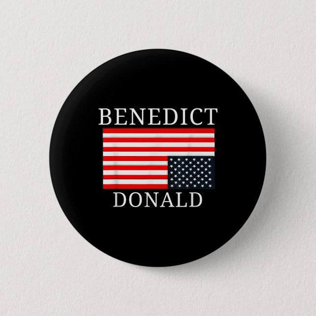 Funny American Flag Benedict Donald Anti Trump  Button (Front)
