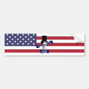 Funny American flag Bumper Sticker