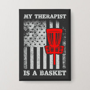Funny American Flag Ultimate Frisbee Quote Button
