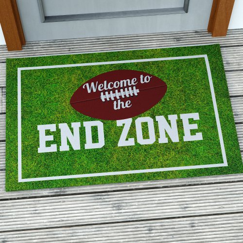 Funny American Football Theme End Zone Doormat