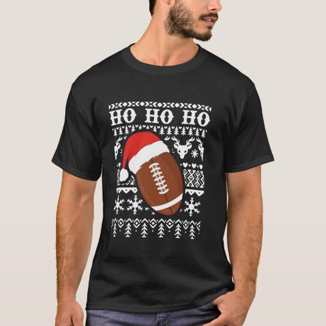 Funny American Football Ugly Christmas Sweater Boy (Front)