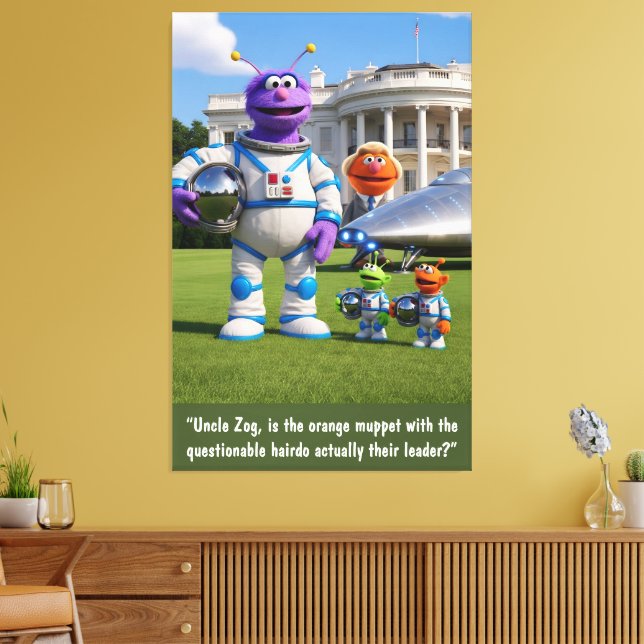 Funny American Politics themed Canvas Print (Insitu(LivingRoom))