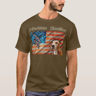 Funny American Tradition Duck Hunting Fohound Dog  T-Shirt