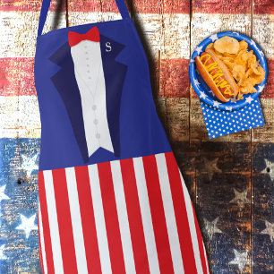 Funny American Uncle Sam 4th July Costume Apron