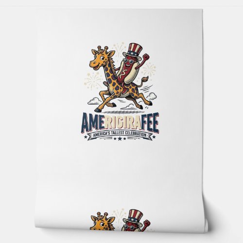 Funny Amerigiraffee Patriotic Giraffe Hot Dog Shir Wallpaper