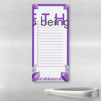 Funny Amethyst Crystal To Do Checklist Magnetic Notepad