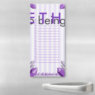 Funny Amethyst Crystal To Do Checklist Magnetic Notepad