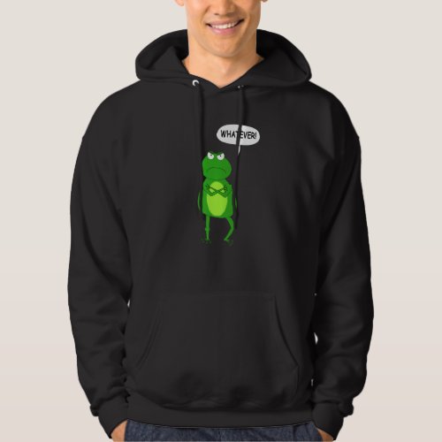 Funny Amphibian Toad Whatever Statement Frog Hoodie