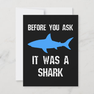 Funny Amputee Amputation Surgery Shark Humor Gift Note Card