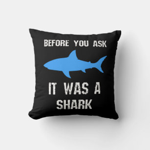 Funny Amputee Amputation Surgery Shark Humor Gift Throw Pillow