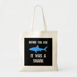 Funny Amputee Amputation Surgery Shark Humor Gift Tote Bag