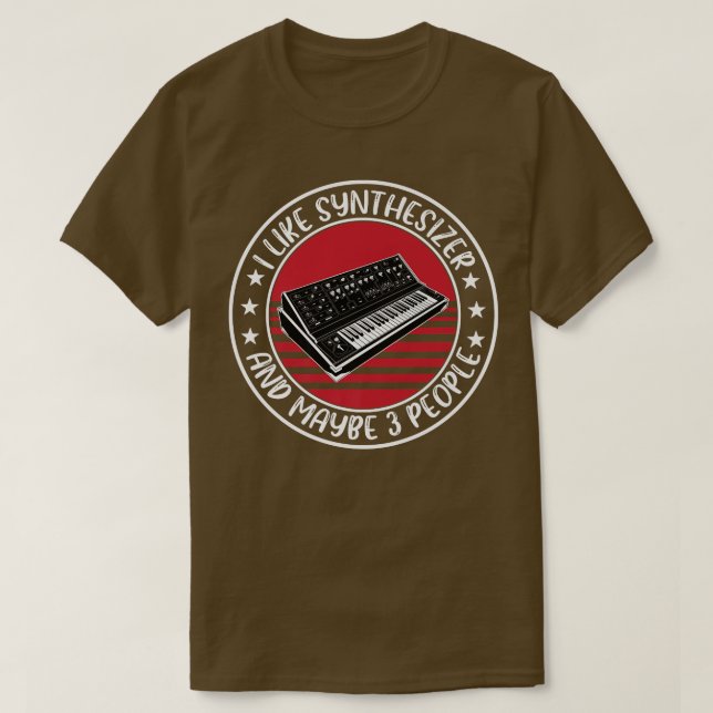 Funny Analog Synthesizer Saying Studio Music  T-Shirt (Design Front)
