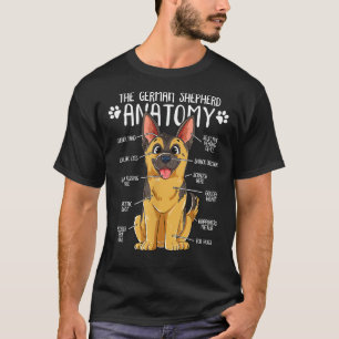 Funny Anatomy German Shepherd Dog Owner 121 T-Shirt