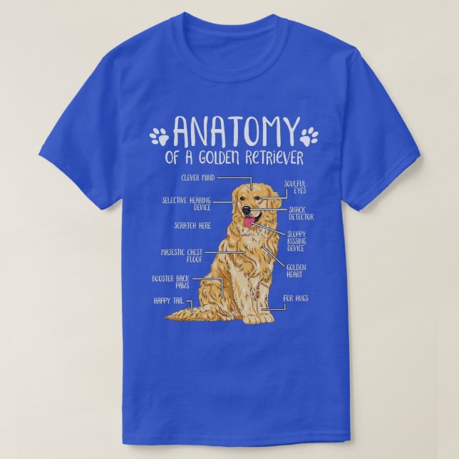Funny Anatomy Golden Retriever Dog Lover-gigapixe T-Shirt (Design Front)