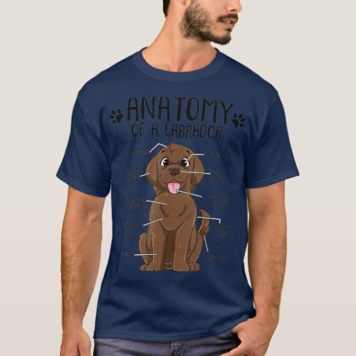 Funny Anatomy Labrador Retriever Chocolate Lab T_Shirt