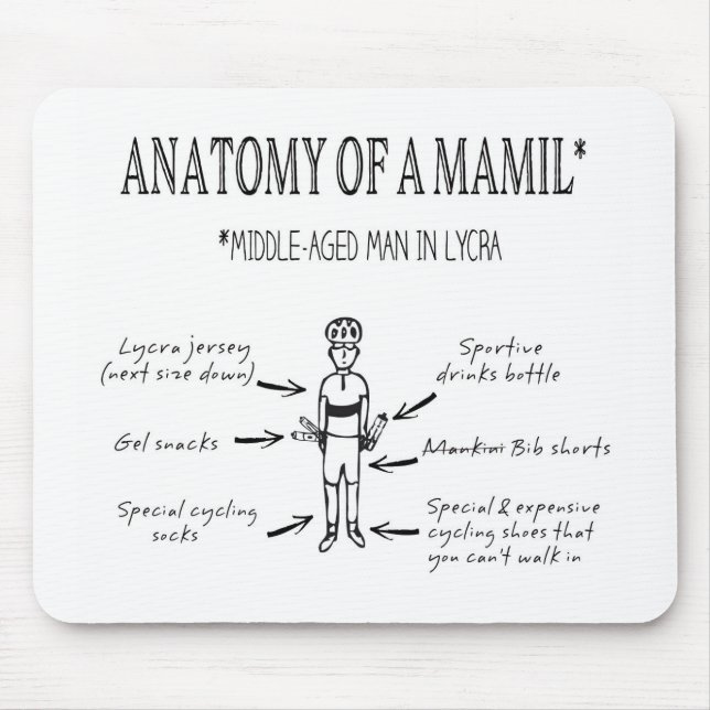Funny Anatomy of a MAMIL Design Mouse Pad (Front)