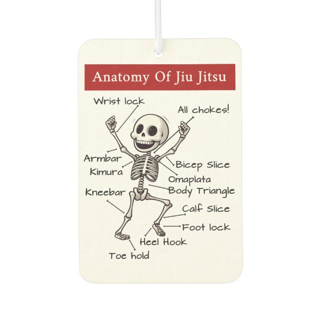 Funny Anatomy Of Jiu Jitsu Submissions Technique Air Freshener (Front)
