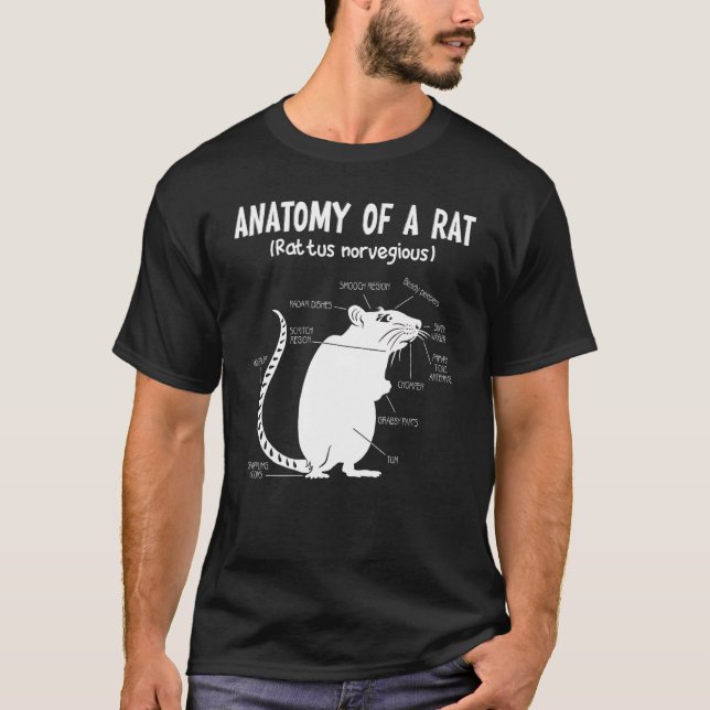 Funny Anatomy Of Rat T-Shirt (Front)